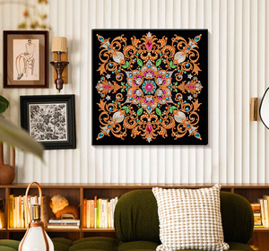 LS Framed 5D DIY Pearl Painting Kit Partial <strong>Dot</strong> Canvas Diamond Painting DIY <strong>Mandala</strong> Handmade Craft Home Decoration - Product Image 2
