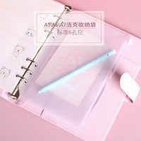 A5/A6/A7, organisateur de fichiers, pochette de rangement en PVC à 6 anneaux, pochette transparente standard à feuilles mobiles