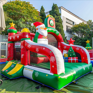 Lều phao liên hoàn Giáng sinh ngoài trời cho thuê, hình ông già Noel, cây kẹo que, lâu đài phao, thiết kế tùy chỉnh - Product Image 4