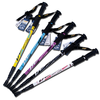 Alüminyum ve Karbon Fiber Teleskopik Kayak Batonları, Hafif 180-250g ve Ayarlanabilir Uzunluk 80-175cm