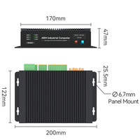 Gateway Industrial IoT con Computadora Integrada ARM Cortex-A53, 2 RS485, Doble LAN, 4G LTE y Computación en Borde
