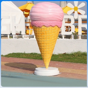 Statua Colorata in FRP a Forma di Cupcake, Scultura di Dessert con Panna Montata e <span class=keywords><strong>Ciliegia</strong></span>, Resistente alle Intemperie per Vetrine di Negozi di Dolciumi - Product Image 6