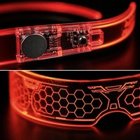 Lunettes LED en acrylique lumineuses, 12 modes, musique, design numérique en nid d'abeille, pour fêtes et événements, cadeau, vente en gros