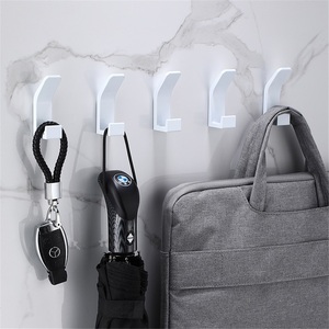 Iron Wall-Mounted Single Clothes <b>Hook</b> for <b>Kitchen</b> and Bathroom Modern Style Punch-Free Installation Flexible Design - Product Image 3