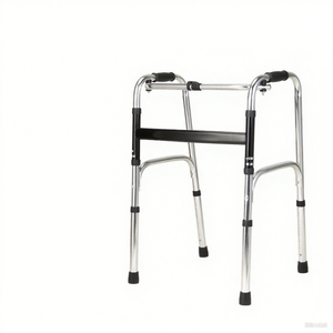 Marchette pliante en aluminium pour adultes âgés à quatre pattes Aide à la marche médicale Certification CE Conception durable pour usage hospitalier à domicile - Product Image 1