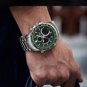 Watch Men NAVIFORCE NF9182 Brand Stainless Steel Band Waterproof Quartz Wristwatch Big Sports Chronograph <b>Clock</b> Watches - Product Image 2