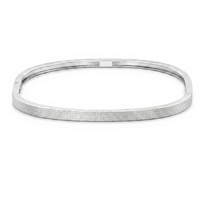 Bracelet jonc gravé en or jaune massif 14 carats pour femmes, bijoux fins géométriques, fabricant OEM ODM, marque privée - Product Image 1