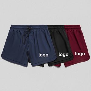 Oem Logo Broderie Été Cordon Entrejambe Blanc Gym Shorts Avec Doublure De Compression Running Exercise Casual Running Shorts - Product Image 1