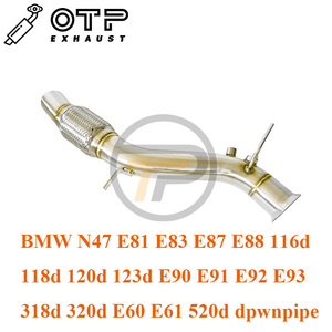 Tuyau d'échappement OTP pour BM * N47 E81 E83 <span class=keywords><strong>E87</strong></span> E88 <span class=keywords><strong>116d</strong></span> 118d 120d 123d E90 E91 E92 E93 318d 320d E60 E61 520d dpwnpipe - Product Image 2
