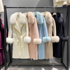 Manteau long en laine pour femme grande taille, prix d'usine hiver 2026, avec col en fausse fourrure, style pardessus par Lily Cheng - Product Image 2