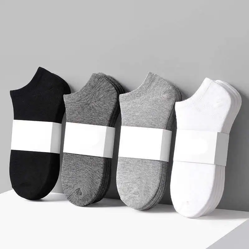 Spring Summer Low Out Socks Business Basic Mens Ankle Socks Basic Athletic Cushioned Casual No Show Short Socks