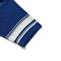 T-shirt pour homme en tissu tissé, col rabattu, couleur contrastée, impression numérique personnalisée, logo personnalisé, écologique