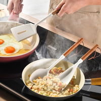 Ensemble de spatules en silicone personnalisées pour la cuisine, spatule à œufs en silicone de qualité alimentaire, spatule en silicone résistante à la chaleur, ensemble d'ustensiles de cuisine en silicone antiadhésifs