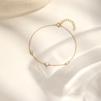 Bracelet empilable en argent sterling 925 minimaliste, forme cœur, avec zircon cubique 5A, pour femme, bijoux tendance