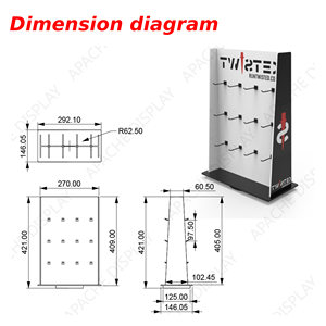 Apache定制旋转手镯展示，带钩架，用于珠宝店和礼品展示的精品货架 - Product Image 2