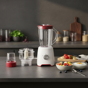 Mini mixeur portable 2-en-1, 4 lames, 2 vitesses, capacité de 1,4 L, ustensiles de cuisine, mixeur à fruits, presse-agrumes, <span class=keywords><strong>hachoir</strong></span> à <span class=keywords><strong>viande</strong></span> - Product Image 3