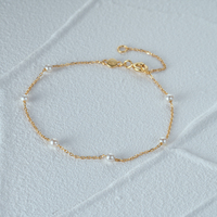 Bijoux fins en argent sterling 925 plaqué or 18 carats perle d'eau douce chaîne lien Bracelet bijoux pour femmes
