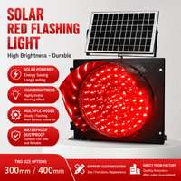 Feux de signalisation clignotants LED solaires durables et étanches, rouge, bleu et jaune, pour travaux routiers