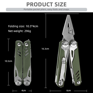 Vente en gros de multi-outils de poche 18 en 1, pince à bec effilé en acier inoxydable, multi-outils autobloquants, équipement EDC avec étui - Product Image 3