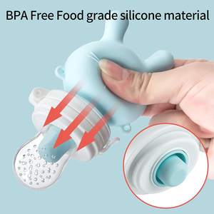 Meilleur distributeur de nourriture fraîche sans Bpa avec pochettes en Silicone, jouets de dentition <span class=keywords><strong>pour</strong></span> bébé, sucette - Product Image 4