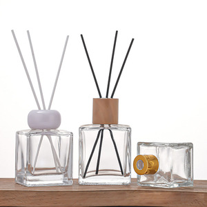 Thủy tinh khuếch tán chai hình vuông với nắp cho sậy khuếch tán chai Bộ dễ bay hơi nước hoa tinh dầu mây - Product Image 3