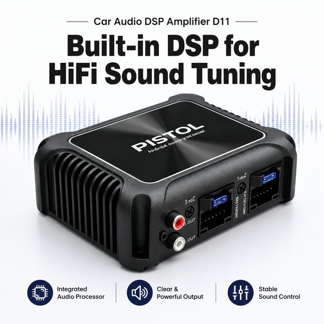 Car Audio DSP Amplifier D11 4/6 Channel Class A/B Integrated Audio Processor 60W RMS 12V HiFi Crossovers Equalizer