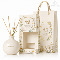 Diffuseur de parfum en verre personnalisé Firdaus, bouteille de parfum d'intérieur à étiquette privée, fabricant OEM ODM avec emballage personnalisé
