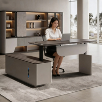 Bureau debout électrique convertible, cadre de table réglable en hauteur à 3 niveaux, cadre en métal, bureau de direction