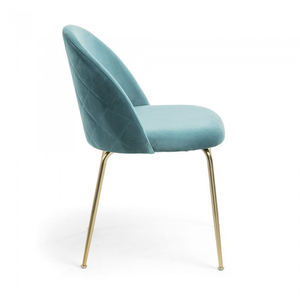 Chaises de <span class=keywords><strong>salle</strong></span> à <span class=keywords><strong>manger</strong></span> rembourrées de luxe européen, restaurant, métal, acier inoxydable, tissu velours gris - Product Image 3