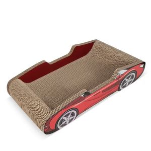 Rascador para Gatos en Forma de Coche Deportivo Rojo, Túnel de Papel con Diseño de Dibujos Animados, Juguete para Gatos para Combatir el Aburrimiento - Product Image 3