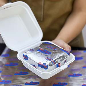 Papel de Aluminio Antigrasa en Forma de Panal, Papel para Envolver Sándwiches, Papel Reciclable para Hamburguesas, para Entrega de Alimentos - Product Image 5