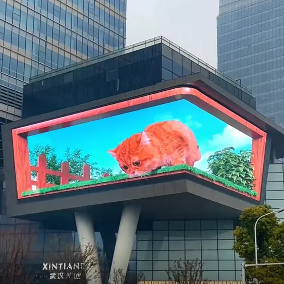 Tela de LED HD para publicidade, módulo de LED para exibição de outdoor, gabinete de alumínio fundido, outdoor 3D chinês para exterior