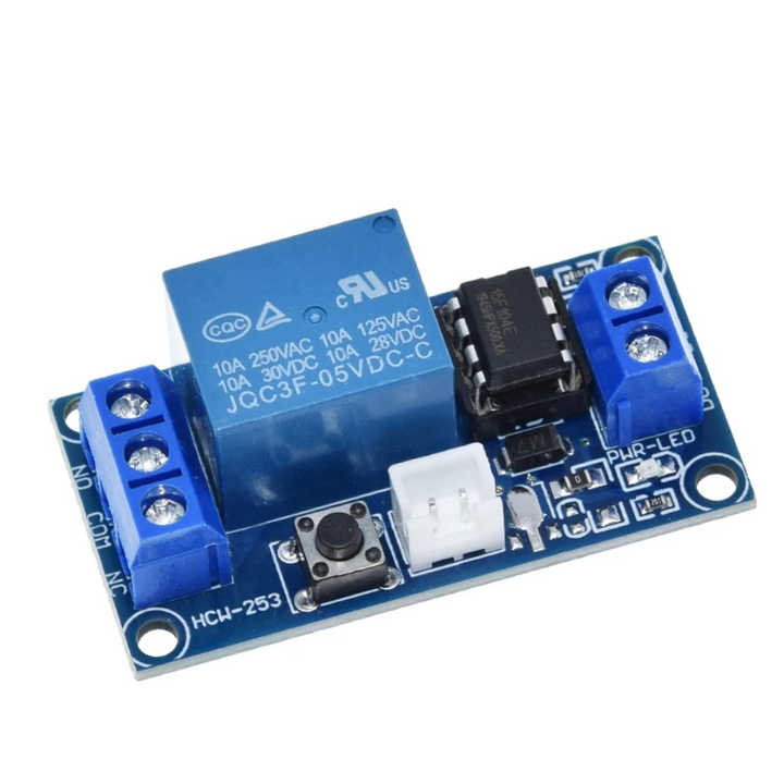 5V 12V Single Button Bistable Switch Bi-stable Relay Module Car ...