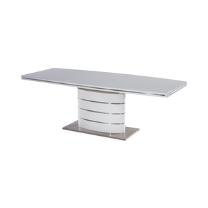 Moderne Roestvrijstalen Uitschuifbare Eettafel Voor Thuis Of Appartement Met Houten Paneel Eetkamer Meubels - Product Image 1