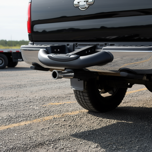 Protezione Universale per Paraurti Posteriore in Acciaio con Gradino per Gancio Traino da 2 Pollici, Accessori per Camion Neri - Product Image 2