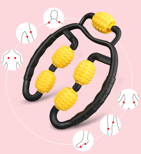 Bras Jambe Cou Muscle <span class=keywords><strong>Relax</strong></span> U Forme Rouleau de Massage pour Salle De Sport Yoga Sport 4 Roues - Product Image 3
