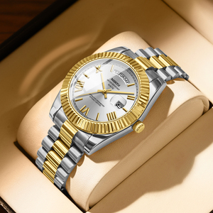 New Nibosi 2628 Thép Không Gỉ Bạc Đa Chức Năng Thời Gian Màu Xanh Lá Cây Quay Số 40Mm Người Đàn Ông Của Đồng Hồ Sang Trọng Thương Hiệu Thạch Anh Đồng Hồ Cho Nam Giới - Product Image 6