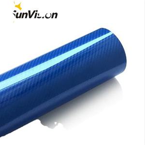 El Mejor Precio de <span class=keywords><strong>papel</strong></span> de decoración de coche de Venta caliente 152cm x 18m rollo <span class=keywords><strong>5d</strong></span> de fibra de <span class=keywords><strong>carbono</strong></span> vinilo de la etiqueta engomada del coche en color azul - Product Image 2