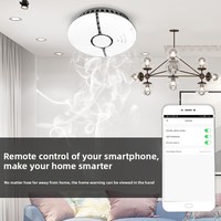 Detector de Humo Inteligente WiFi para el Hogar, Material PC, Diseño Graffiti, Control por Aplicación, Sensor de Seguridad Inalámbrico, Alarma de Concentración, Uso Universal