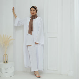 Loriya 2024 Nuovo Set di 3 Pezzi Abaya in Poliestere Stile Dubai e <span class=keywords><strong>Turchia</strong></span>, <span class=keywords><strong>Abbigliamento</strong></span> Islamico Modesto per Donne - Product Image 6