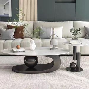 Muebles de hotel modernos, pequeño apartamento, mesa de <span class=keywords><strong>centro</strong></span>, luz superior de mármol, sala de estar de lujo, mesa de <span class=keywords><strong>centro</strong></span> de diseño para el hogar con cajones - Product Image 4