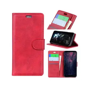 Litchi Casing Ponsel Kulit untuk Apple iPhone 14 Casing Penutup Belakang Sandaran Lipat untuk iPhone 14 Casing Ponsel Dompet Kulit