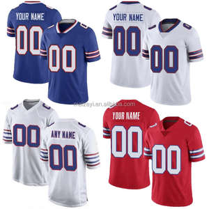 Maglia da Football Americano Personalizzata di Alta Qualità con Numero, Nome e Logo Personalizzati, Taglie Fino a 6XL, Stile Buffalo con Ricamo Tackle Twill - Product Image 1