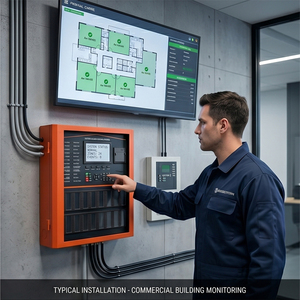 Système d'alarme incendie intelligent adressable à 6 boucles, approuvé LPCB CE - Product Image 2