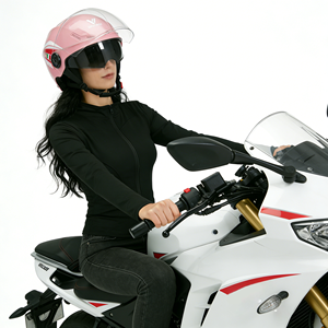 Casco da moto tipo half helmet, design sportivo, visiera grande trasparente + chiusura rapida, fori di ventilazione laterali - Product Image 6