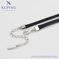 44358 xuping bijoux mode élégant feuillage collier plaqué platine synthétique CZ collier personnalisé femmes