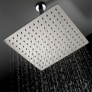 HIDEEP 12 Inch Stainless Steel Rainfall <strong>Shower</strong> Head Brushed Finish Easy Installation Bathroom <strong>Shower</strong> <strong>Accessories</strong> - Product Image 1