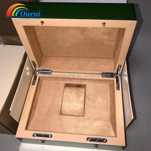 Caja de Reloj de Madera de Lujo de una Sola Ranura, Color Verde, con Bolsa de Regalo, Tarjeta y Certificado, Caja de Regalo con Logotipo Personalizado - Product Image 2