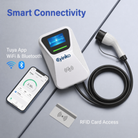 Nouveau chargeur EV de type 2 de 22 kW avec certification CE/TUV et technologie de contrôle par application, technologie de réseau intelligent pour une utilisation domestique