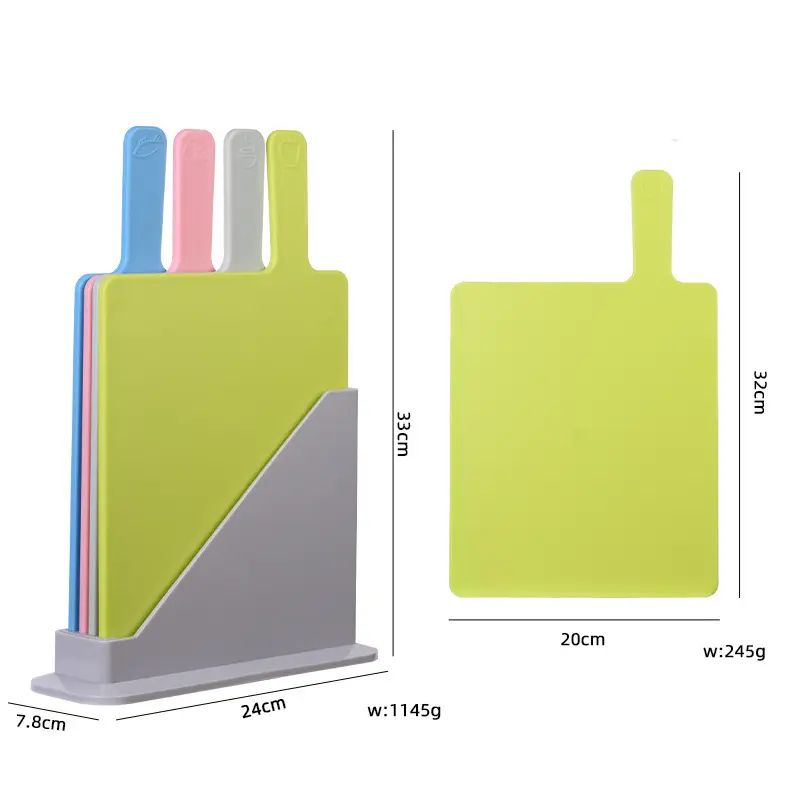 Wholesales Hot Selling Kitchen Accessories Chopping Board 4-Piece Cutting Board Set High Quality Plastic Board
